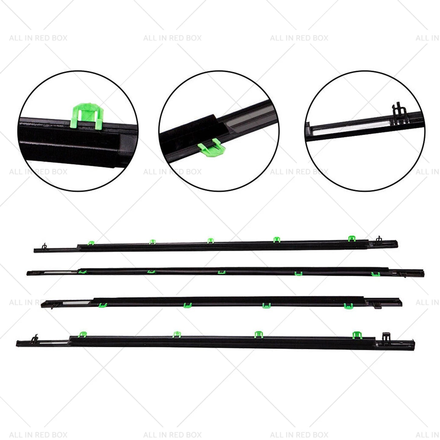Black Weatherstrip Window Moulding Trim Seal for Honda CR-V (2007-2011)
