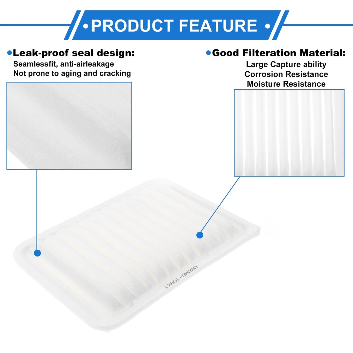 Engine Air Filter for Toyota Yaris 1.5L L4 (2017) - 1 Pcs