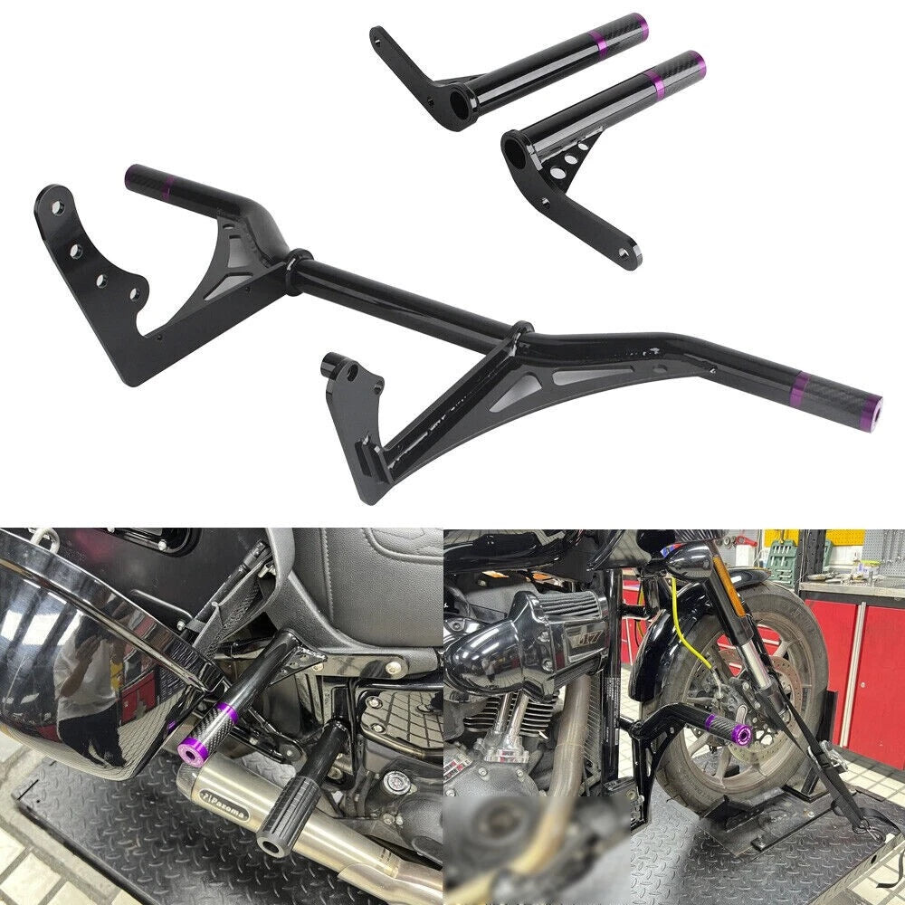 Front Crash Bar Saddlebag Guards for Harley Softail FXLRST (2022-2023)