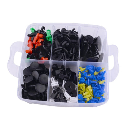 725pcs Car Trim Fastener Clips for Door Panel Bumper Retainer - Universal