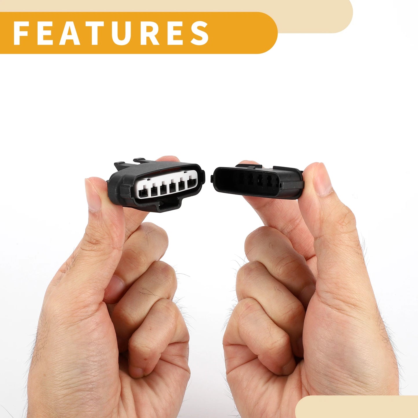 Throttle Accelerator Connector Plug for Toyota & Mitsubishi - 1 Set Black