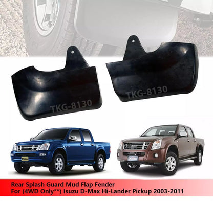 Rear Splash Guard Mud Flap for Isuzu D-Max 2003-2011 (4WD)