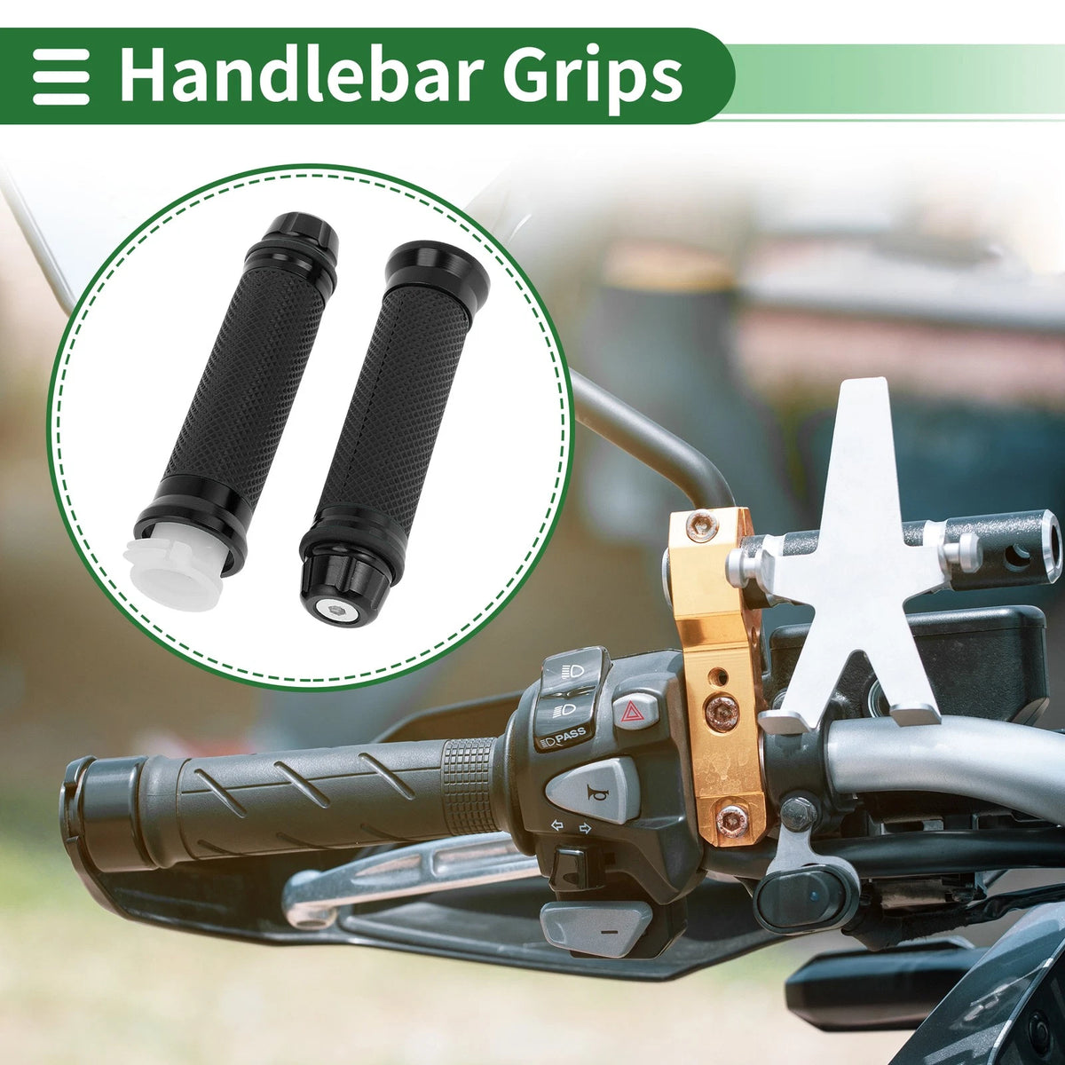 7/8" 22mm Hand Grips Cover Kit for Motorcycle Aluminum Alloy
