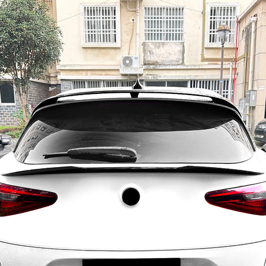 1x Gloss Black Rear Spoiler Lip for Alfa Romeo Stelvio (2018-2024)