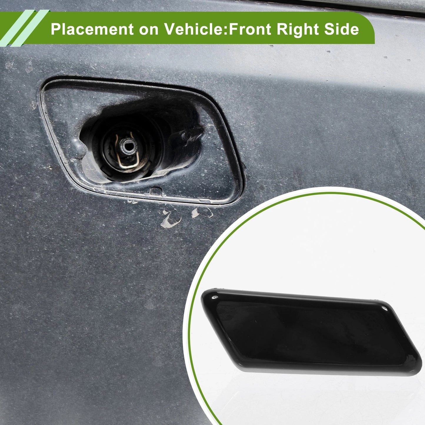 Front Right Washer Nozzle Cover for Lexus GX460 (2014-2019) Black