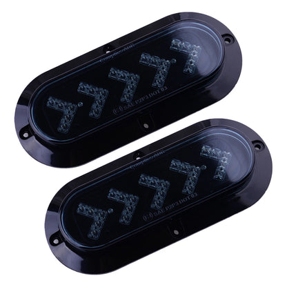 Amber LED Oval Side Marker Turn Signal Tail Lights for Truck