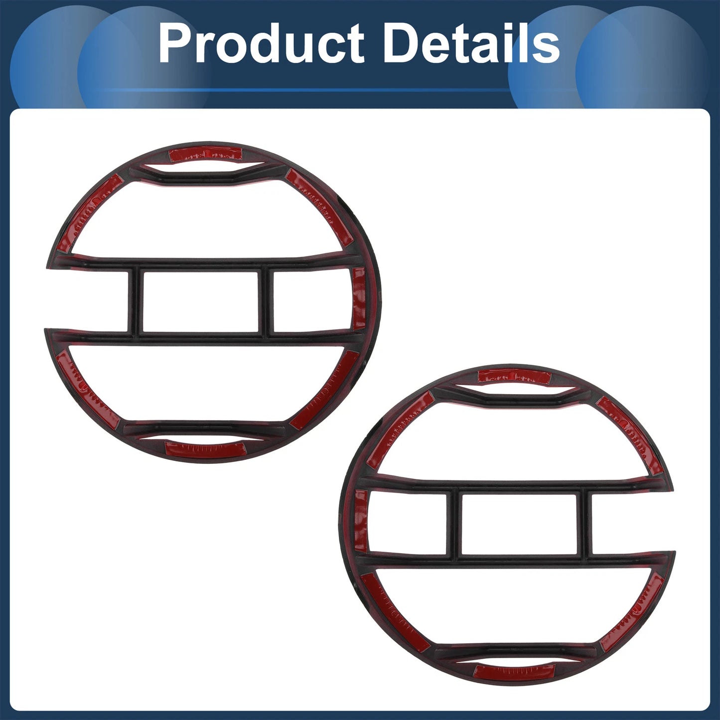 Headlight Trim Bezels for Ford Bronco 2021-2024 (2 x Red)