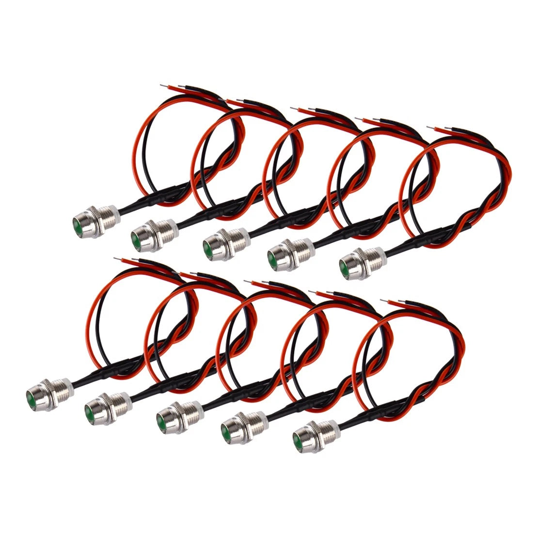 10 x 12V LED Indicator Warning Light for Car Truck Boat Dash Panel