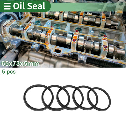 Oil Seal / 65x73x5mm / Rotary shaft seal NBR Black 5 Pcs for Make Model