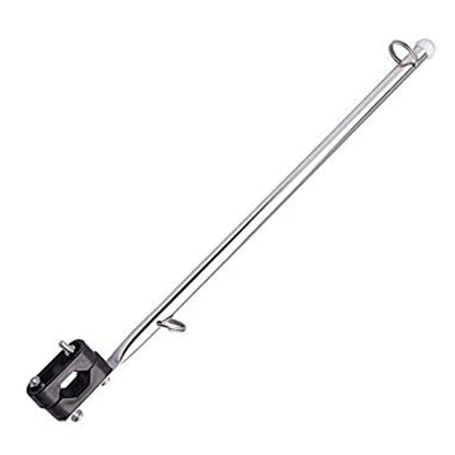 Premium Stainless Steel Rail Mount Flag Pole Holder for 7/8"-1" Rails