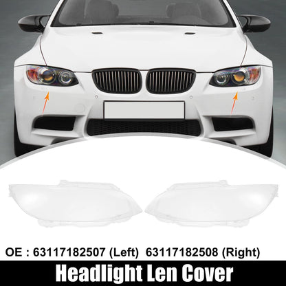 1 Pair Front Headlight Lens Cover PC Shell for BMW M3 (2008-2013)