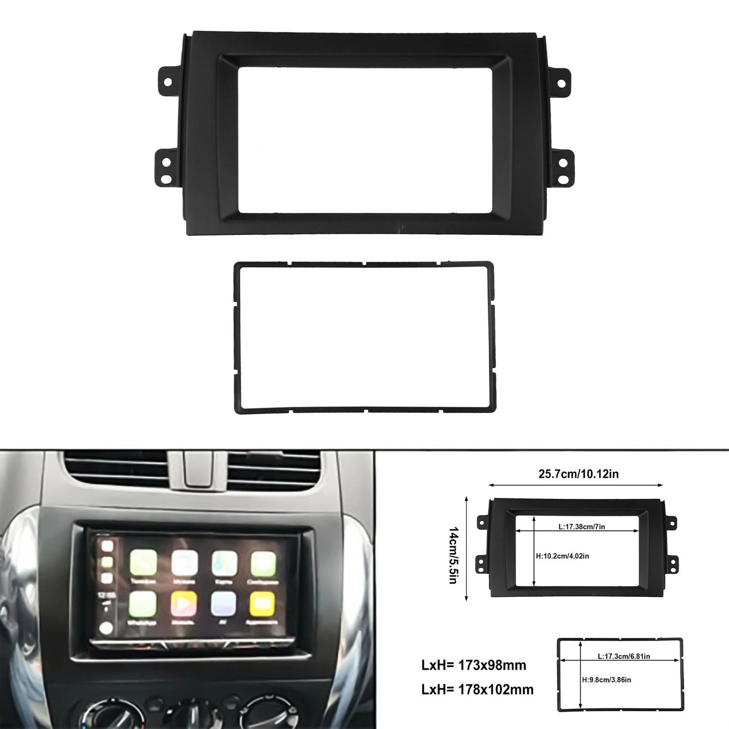 Stereo Radio Plate Frame Panel Double Din (2007–2013)