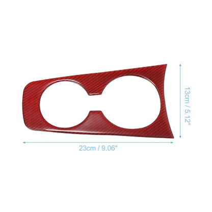 Red Carbon Fiber Cup Holder Cover Frame Trim for Chevrolet Camaro (2010 - 2015)