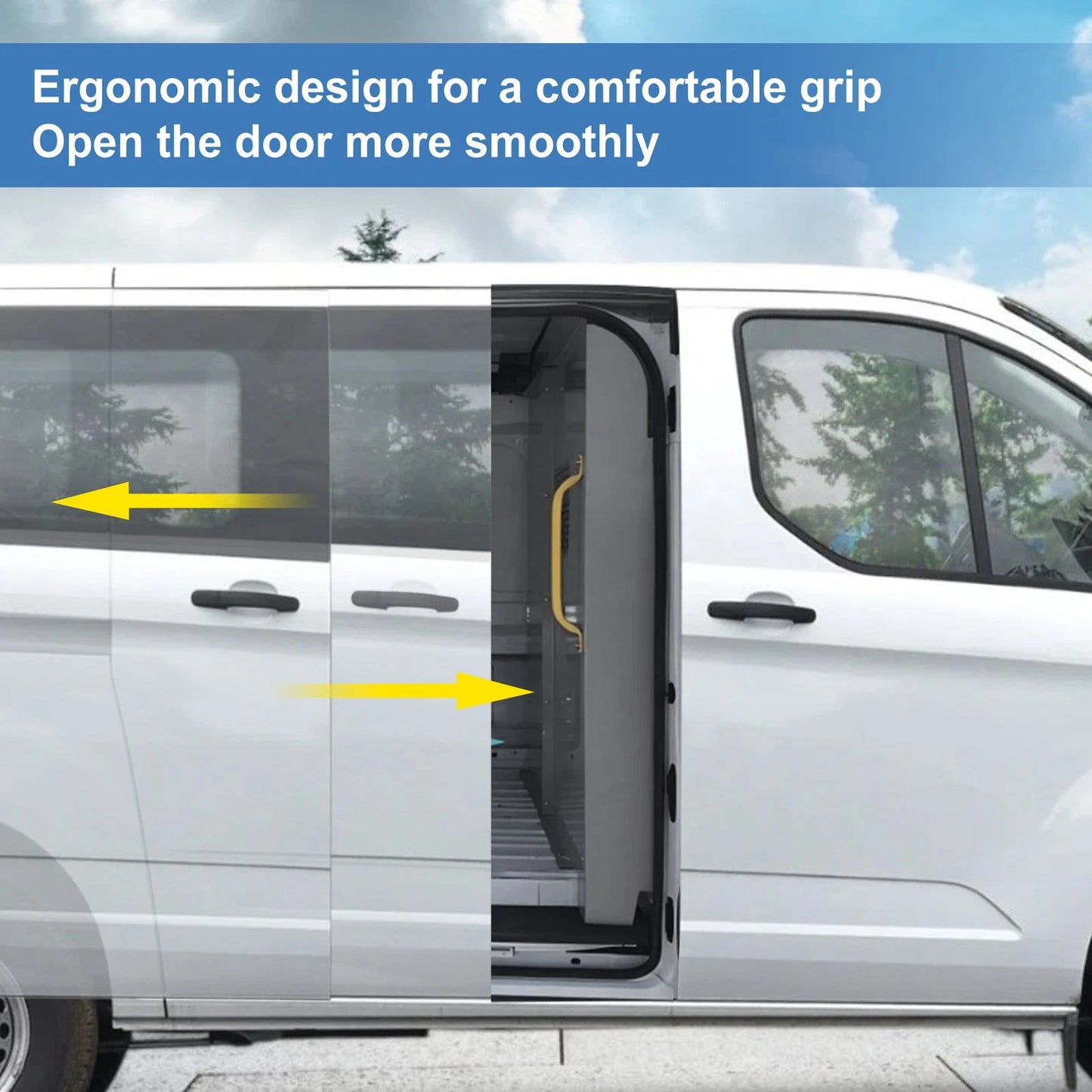 Exterior Rear Passenger Door Handle for Ford Transit 150 (2015-2024)