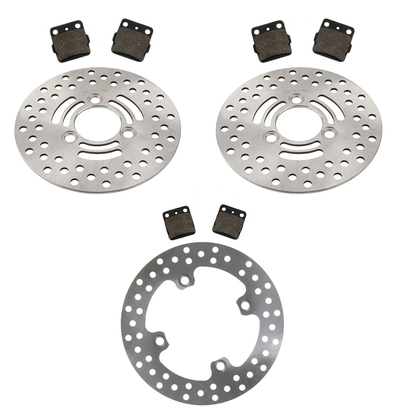 2x Front & Rear Brake Rotors & Pads / for Arctic Cat DVX400 (2004–2008)