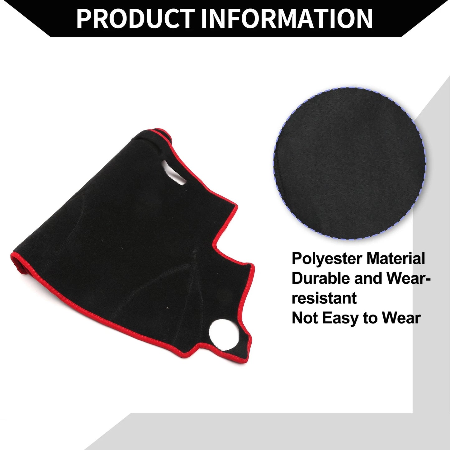 Dashboard Cover Mat for Honda Vezel RU1/2/3/4 RS (2013-2020) Black Red
