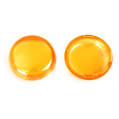 4 x Motorcycle LED Turn Signal Light Indicator Lens Cover Yellow for Harley