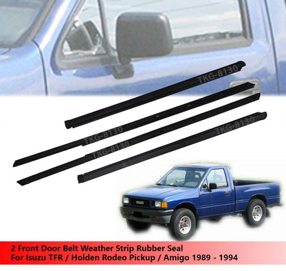 2 x Front Door Belt Weather Strips for Isuzu TFR (1989-1994)