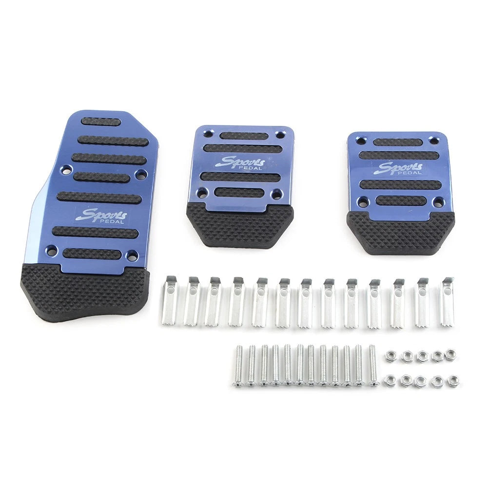 Aluminum Anti-Slip Foot Pegs for Sport Pedals - Blue