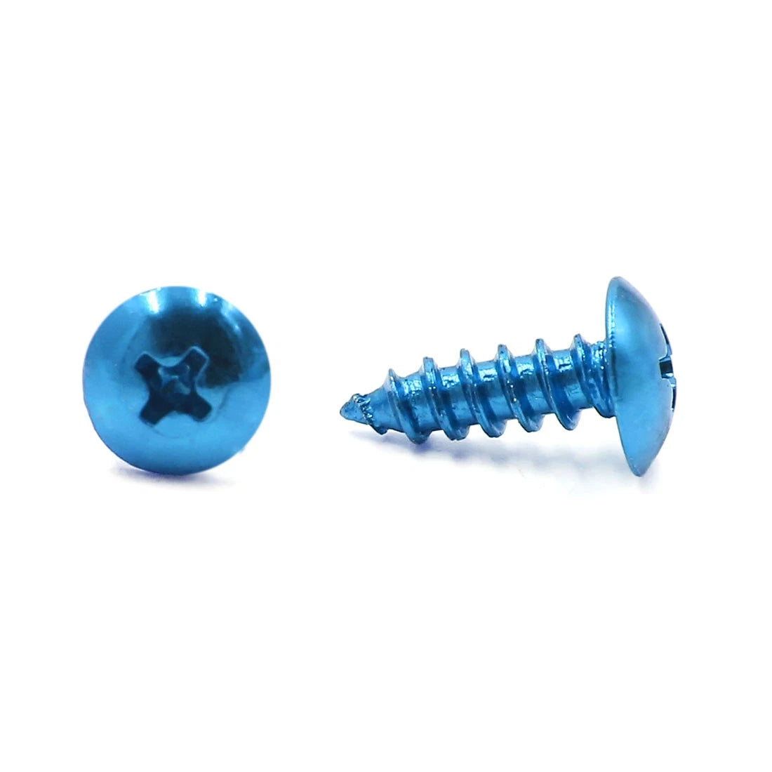 50pcs Universal Blue Round Cross Head Self-Tapping Bolts Screws for Motorcycle