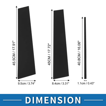 6 Pcs Door Pillar Window Trim for Toyota Fortuner (2016-2023) Black