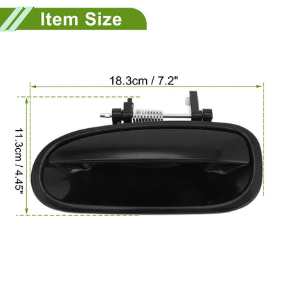 Exterior Door Handle for Honda Civic (1996-2000) Black Rear Left