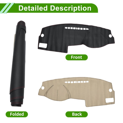 Dashboard Cover Mat for Ford Mondeo (2004-2012) - Black Red Carpet
