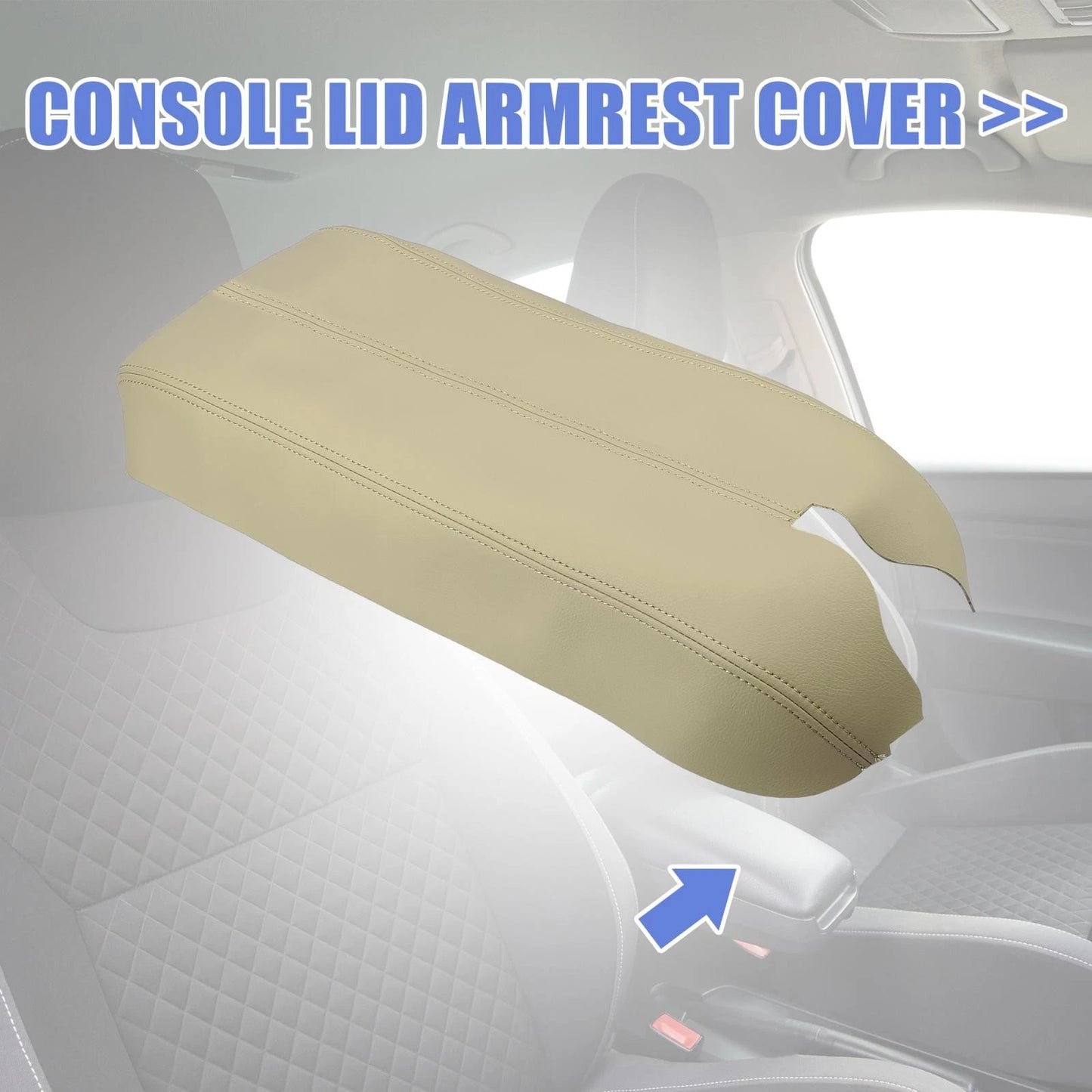 Center Console Lid Armrest Cover Replacement for Acura RDX Beige (2007 - 2012)