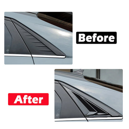 Black Side Vent Window Scoop Louver Cover Trim for Hyundai Elantra (2021-2022)