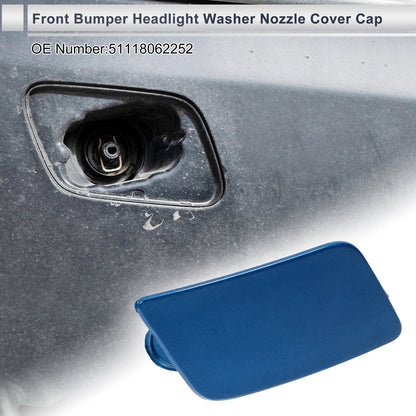 Front Right Side Bumper Headlight Washer Nozzle Cover Cap for BMW 335i GT Blue