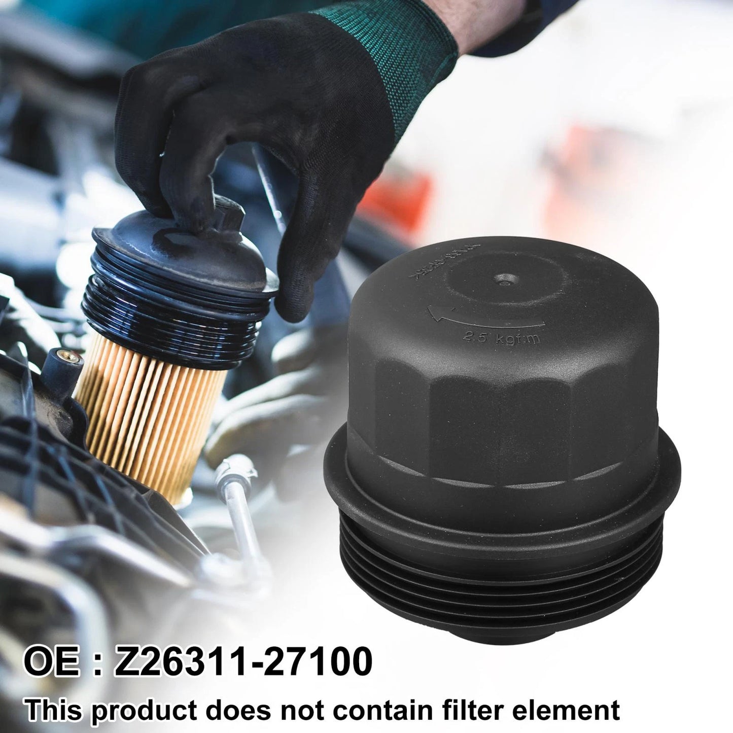 Engine Oil Filter Housing Cap Cover for Hyundai Accent (2002-2005)