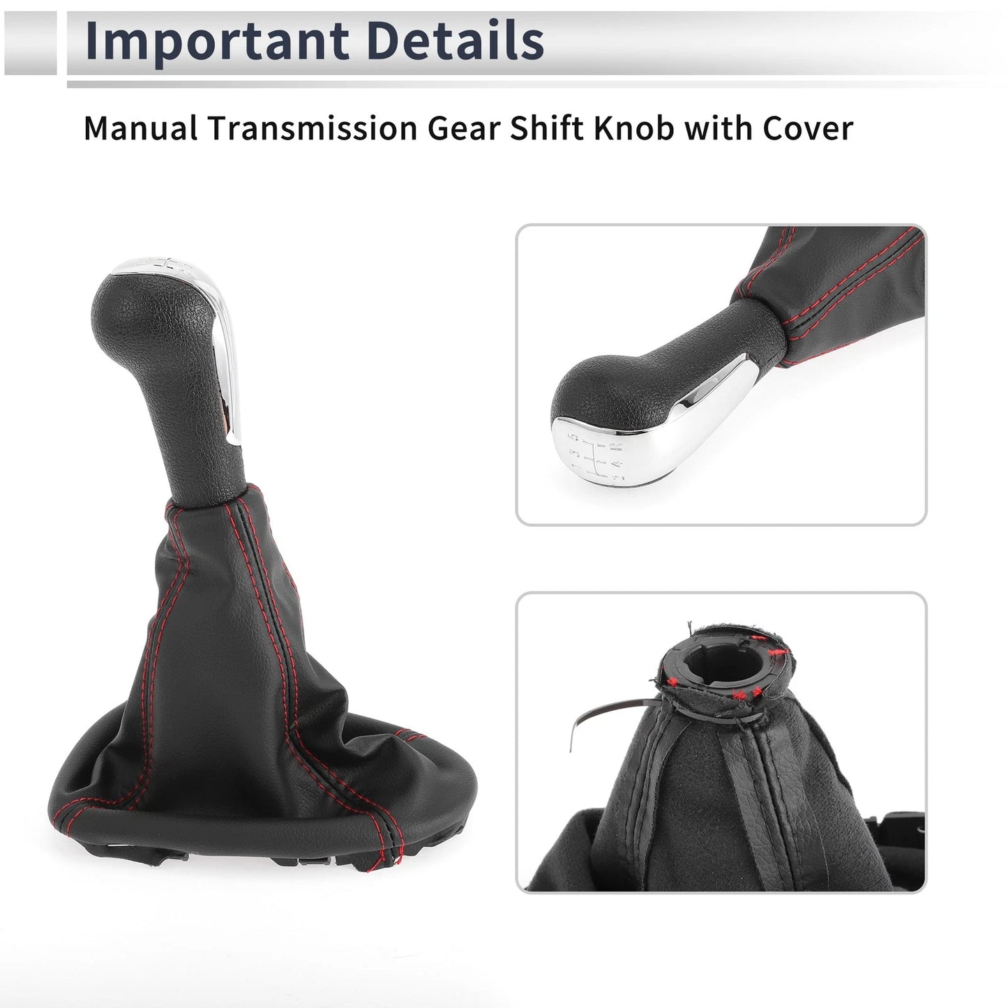 5 Speed Gear Shift Knob with Cover for Chevrolet Spark (2011-2015)