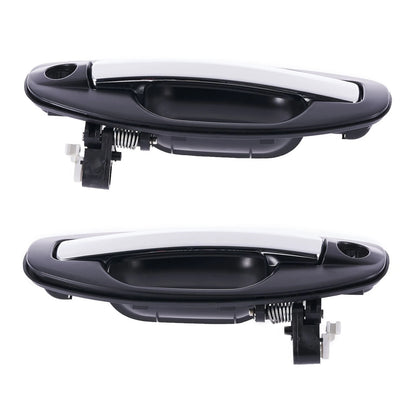 2 x Front Outer Door Handles Chrome for Hyundai Santa Fe (2000-2005)