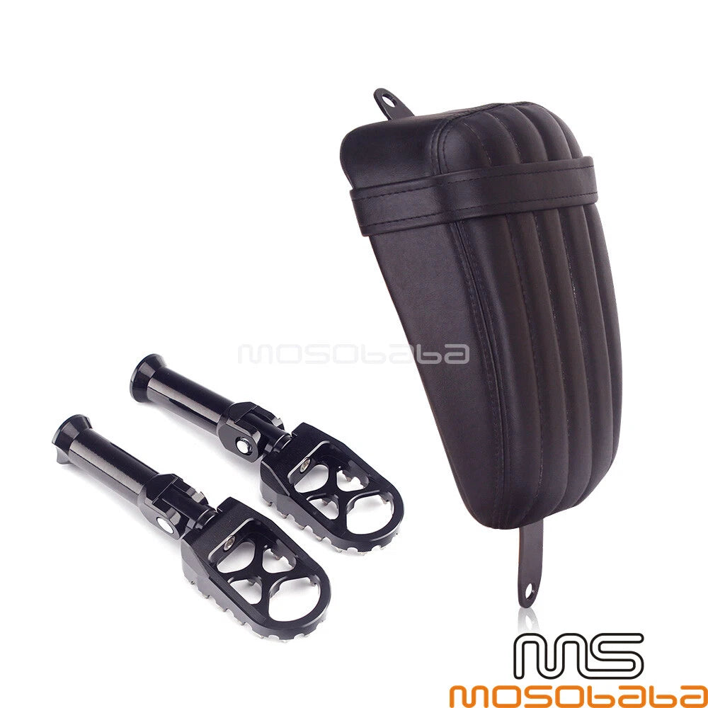 Rear Passenger Seat Cushion & Foot Pegs for Harley FXBRS FLHCS FLFB FLFBS (2018-2023)