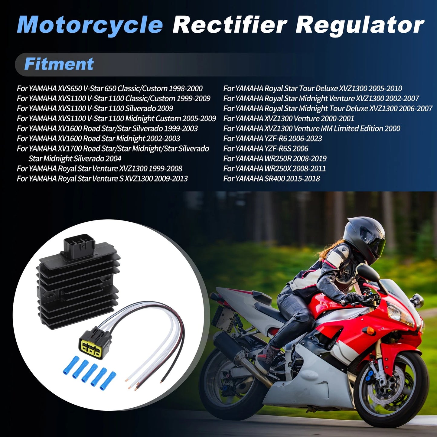 Voltage Regulator Rectifier for Yamaha XVS650 XVS1100 XV1600