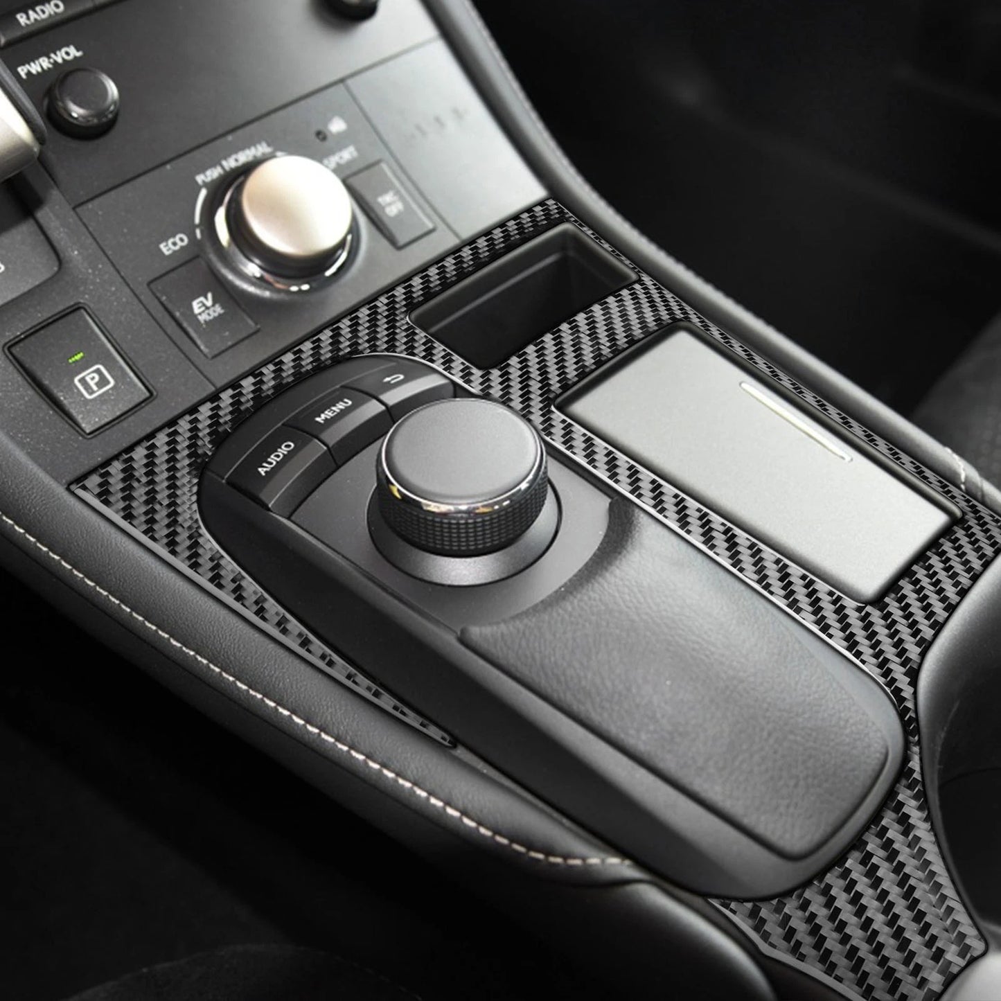 Carbon Fiber Center Control Panel Cover for Lexus CT200h (2011-2017)