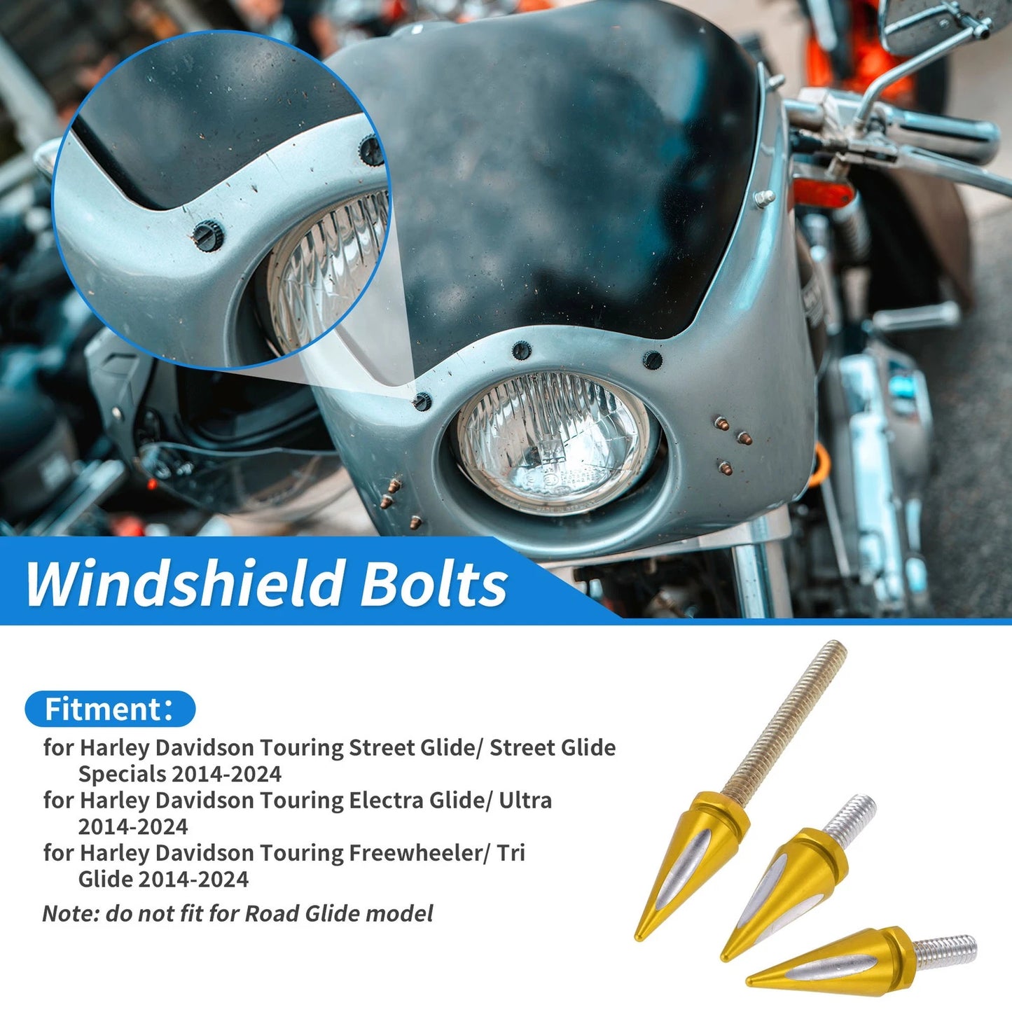 Windshield Bolts for Harley-Davidson Touring Street Glide/Street Glide GT