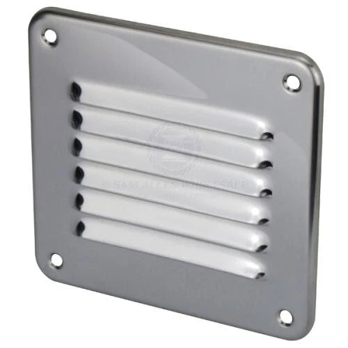 Stainless Steel Surface Mount Louvre Vent 127mm x 122mm for Boat/Caravan/Camper