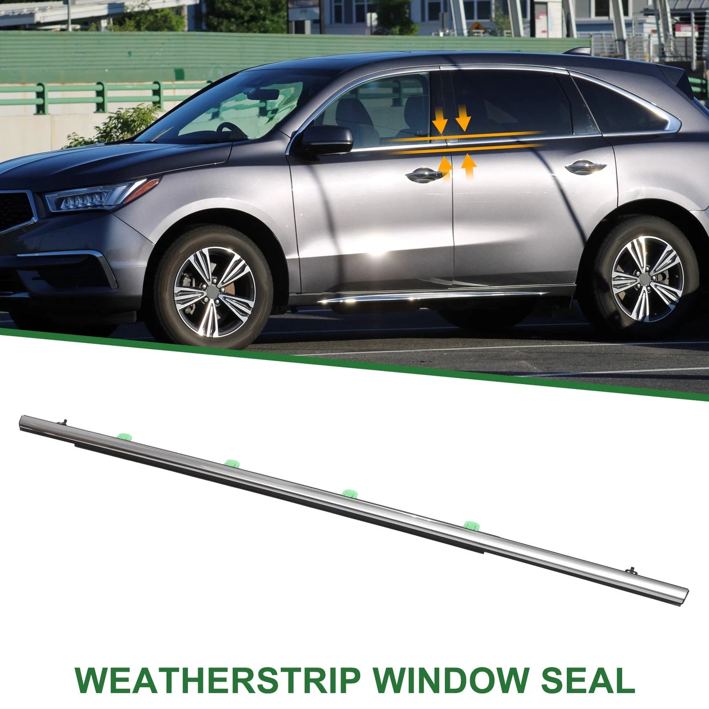 1 Pcs Weatherstrip Window Seal Rear Right for Acura RDX (2013-2018)