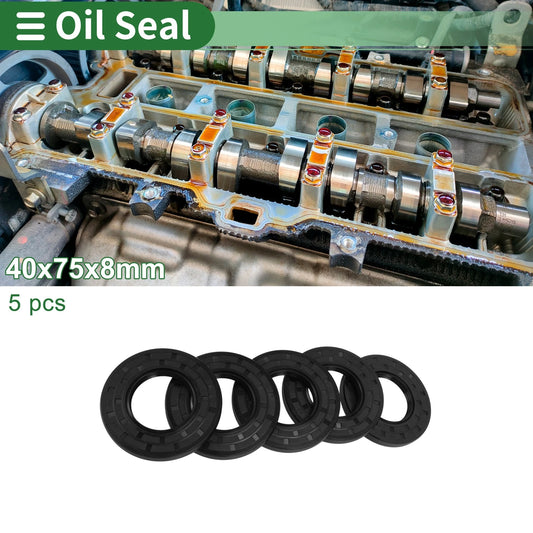 Oil Seal / 40x75x8mm / Rotary Shaft Seal NBR Black for Make Model