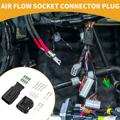 4 Pin Air Flow Socket Connector Plug Male/Female Wire Terminal for Toyota 1 Set