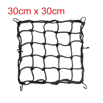 30cm x 30cm / Black Cargo Luggage Mesh Goods Net for Motorcycle Scooter