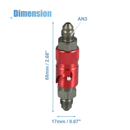 Quick Release Disconnect Dry Break Coupling Fitting Red for Car Motorcycle