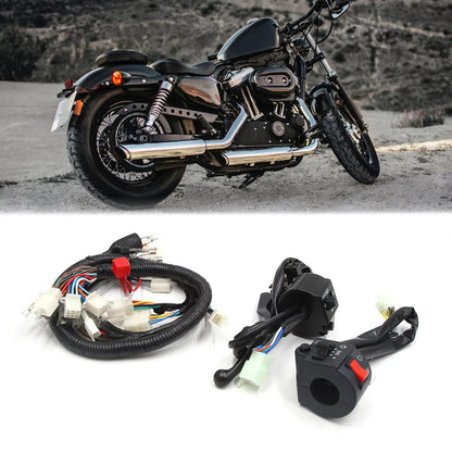 Switch Set Handlebar Light Control for Suzuki GN125 Wire Harness