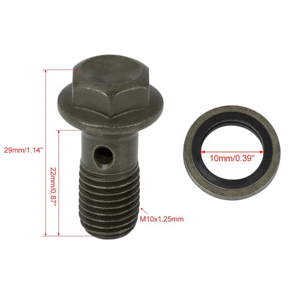 Banjo Bolt / M10x1.25mm / Fuel Line Adapter for Motorcycle Master Cylinder