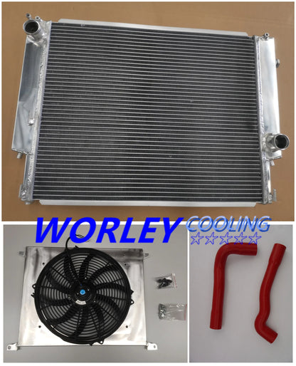 Radiator & Shroud + RED Hose for BMW E36 M3 Z3 325TD 320 323 325 328 (92-99)