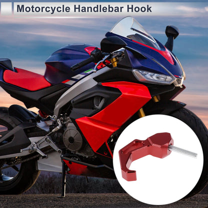 Finger Shape 1 Set Aluminum Alloy Motorcycle Hanging Hook 68mm Red Black for Motorcycle