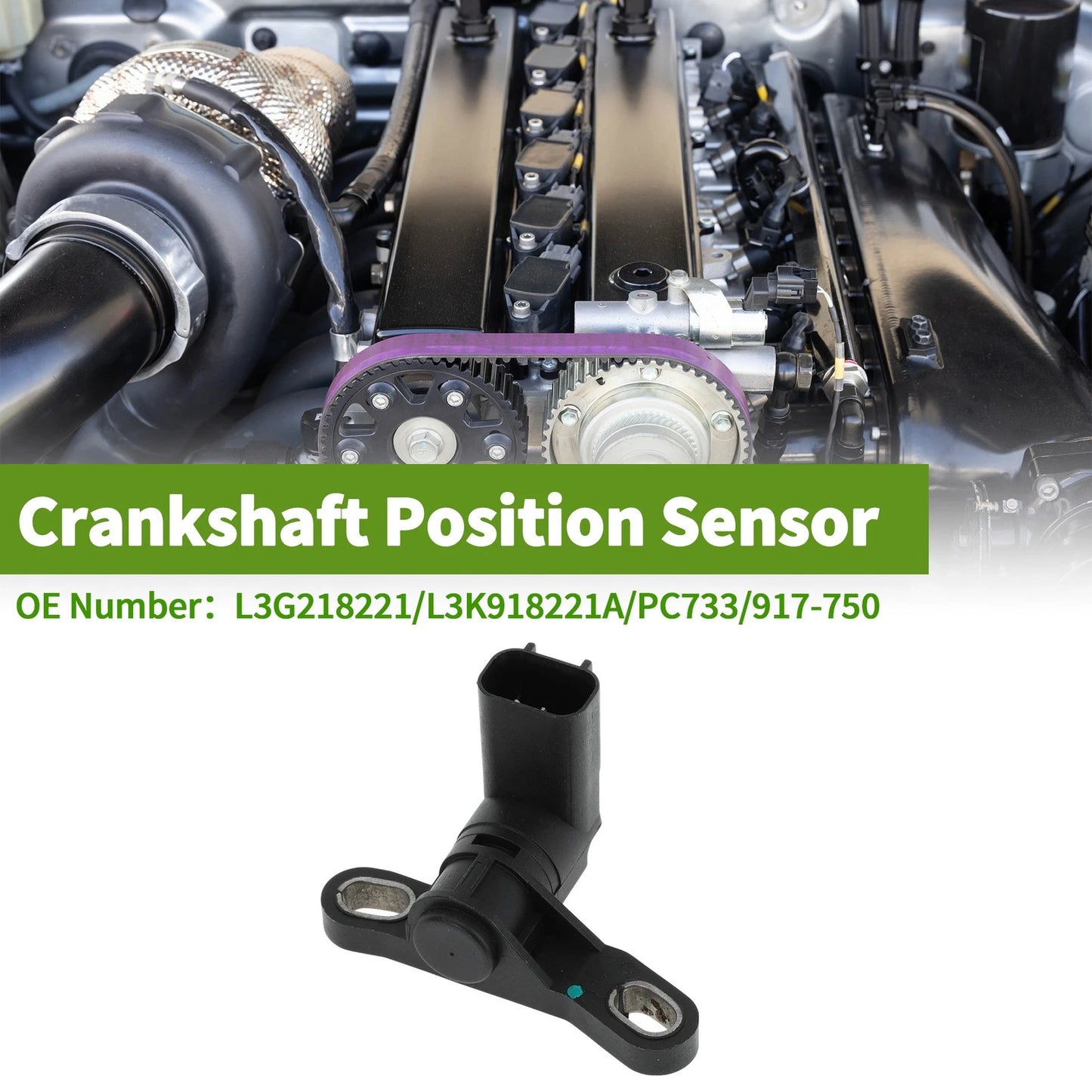 Crankshaft Position Sensor for Mazda 6 2.3L (2006-2008) 1 Pc Black