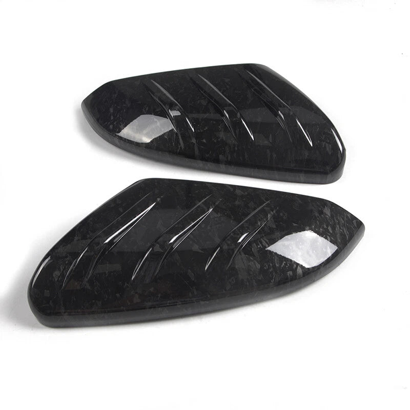 2 x Forged Black Add-On MU Style Side Mirror Cover Caps for Honda Civic (2016-2020)
