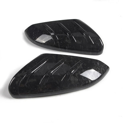 2 x Forged Black Add-On MU Style Side Mirror Cover Caps for Honda Civic (2016-2020)